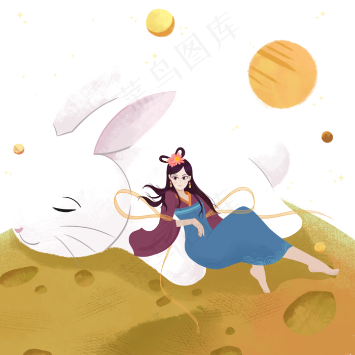 八月十五中秋玉兔仙子嫦娥玉兔