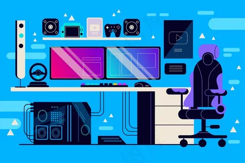 游戏玩家室插图