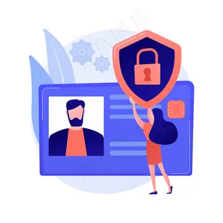 智能身份证抽象概念图