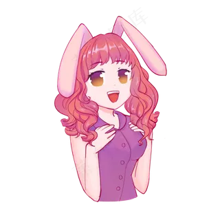 卡通拟人少女兔子 卡通拟人少女兔子