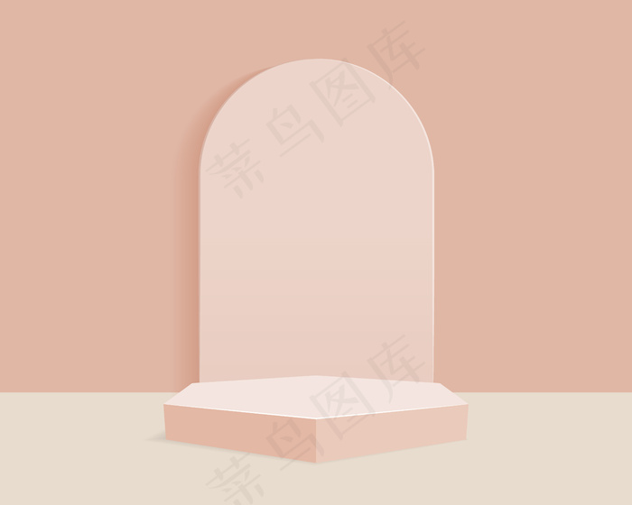 具有几何形式的抽象最小场景背景。产品展示设计。