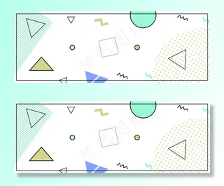 矢量手绘卡通波普风格banner