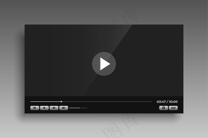 社交媒体视频播放器模板设计