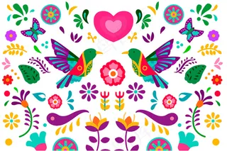 平面设计彩色墨西哥背景