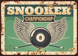 斯诺克台球俱乐部生锈的金属板