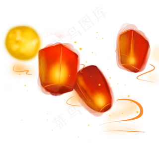 星空中国风孔明灯