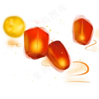 星空中国风孔明灯