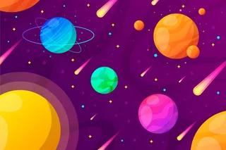 渐变行星星系背景