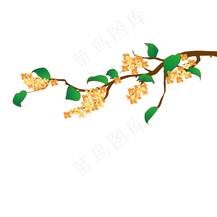 矢量中秋桂花飘香