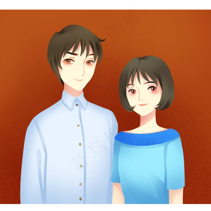 结婚证件照(2000X2000(DPI:300))psd模版下载