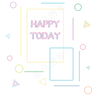 霓虹灯装饰png素材