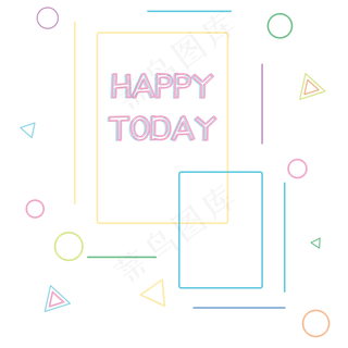 霓虹灯装饰png素材