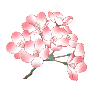 新中式国潮风桃花