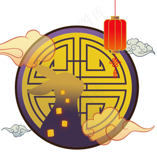 国潮中秋花好月圆