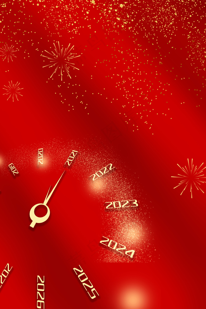 2021新年简约红色海报背景