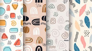 甜美无缝图案系列。