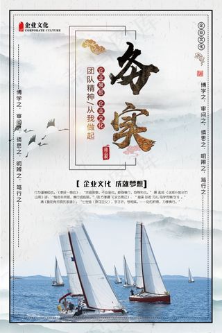 企业文化挂画  励志海报 诚信文明海报
