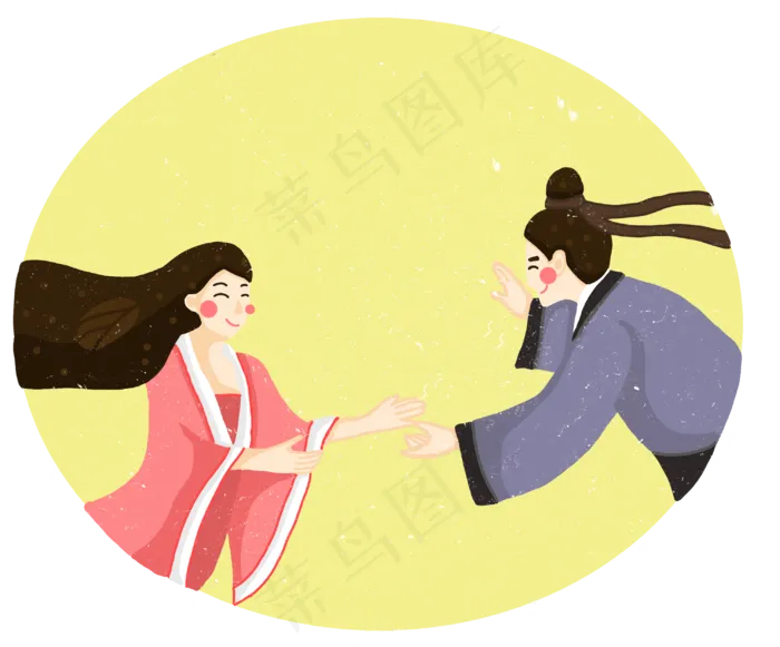 七夕节牛郎织女情人节(3013X2500(DPI:72))psd模版下载