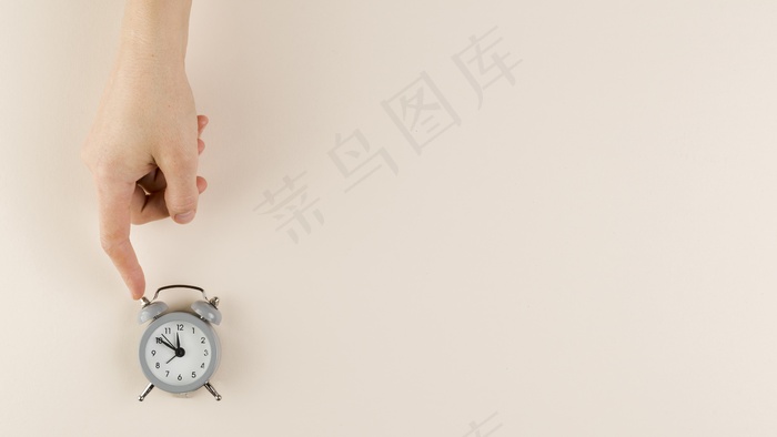 具有复印空间的手持微型时钟的平面布局