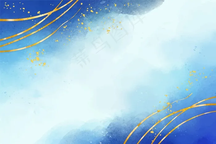 金箔水彩画壁纸eps,ai矢量模版下载
