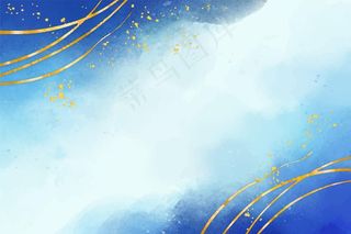 金箔水彩画壁纸