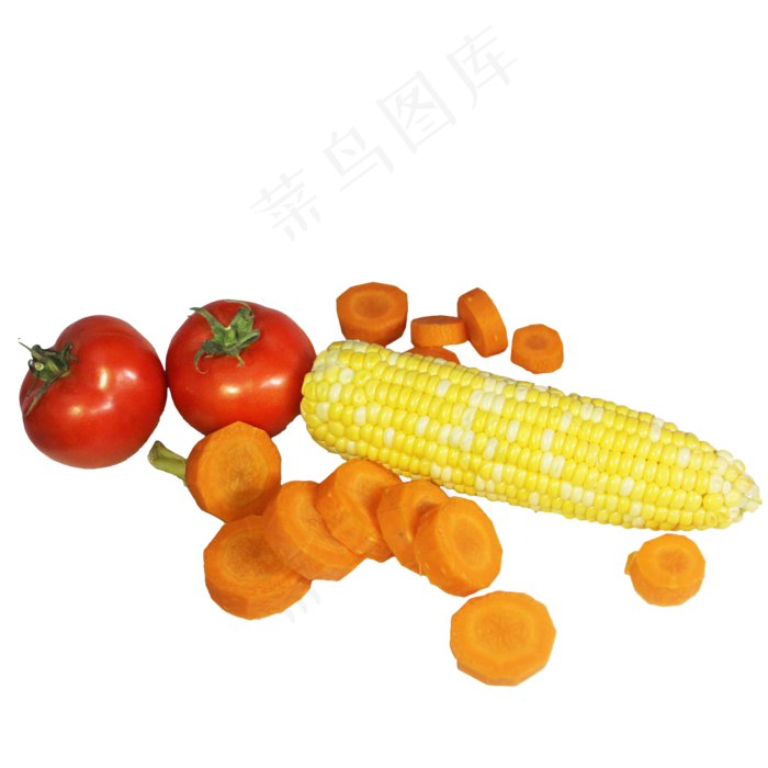 胡萝卜玉米西红柿蔬菜组合(2000X3091(DPI:300))