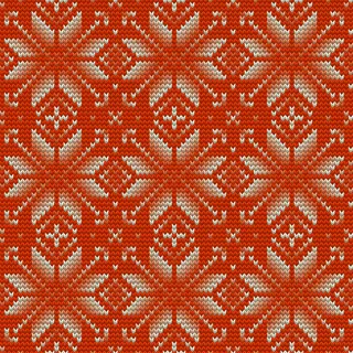 北欧针织完美无缝图案。