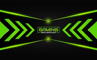 抽象的未来黑色和绿色游戏背景