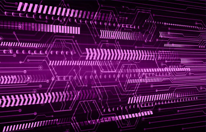 紫箭赛博电路未来技术概念背景eps,ai矢量模版下载