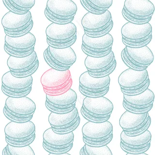 甜点法国杏仁饼或杏仁饼。