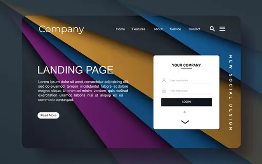 带有抽象设计的登录页