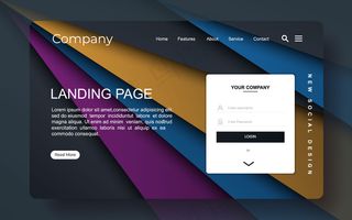 带有抽象设计的登录页