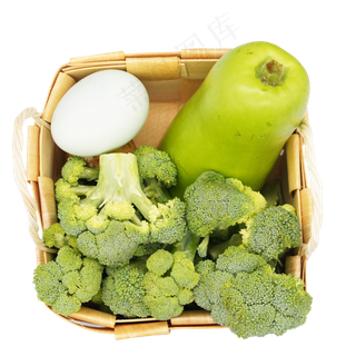 编织筐绿色蔬菜