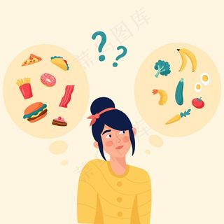 平面设计在健康或不健康食品中的选择