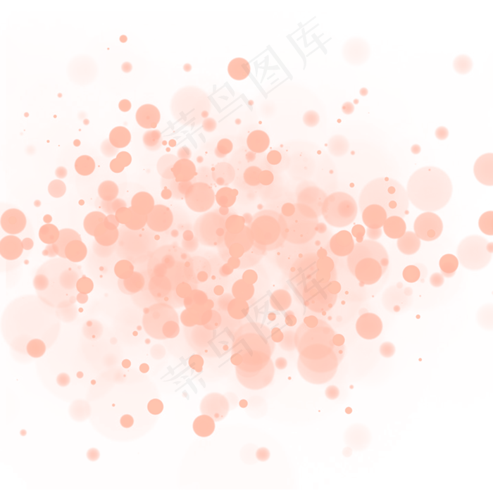 梦幻粉色点状气泡光晕元素(2000X2000(DPI:300))psd模版下载
