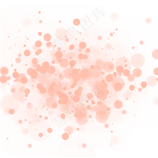 梦幻粉色点状气泡光晕元素