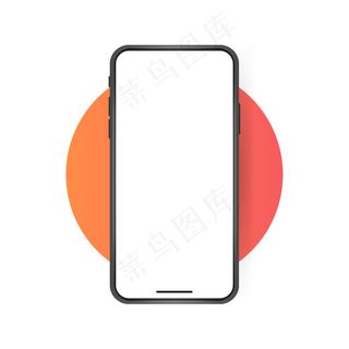 智能手机黑屏，手机模型样机。