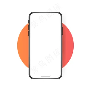 智能手机黑屏，手机模型样机。