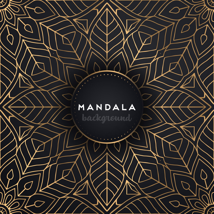 曼陀罗金色背景