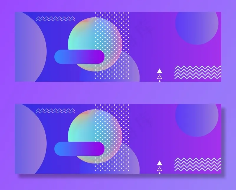 紫色孟菲斯冬季男装banner(1920*650px 	       )psd模版下载