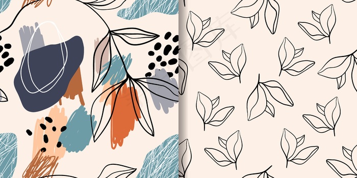 抽象无缝图案/背景，现代设计