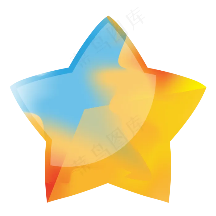 七夕黄色矢量水晶星星宝石装饰(2480X3508(DPI:300))ai矢量模版下载