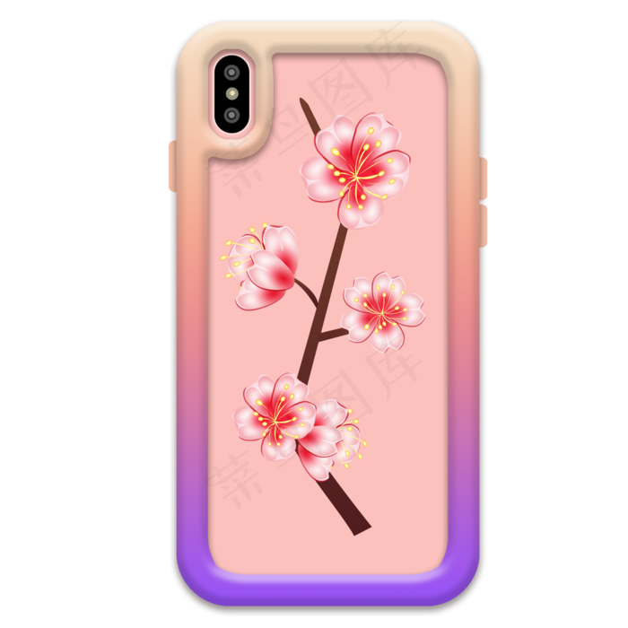 粉色梅花手机壳