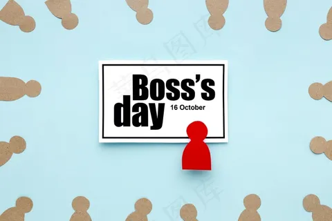 老板节概念俯视图