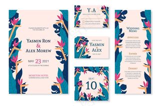 花卉婚礼文具系列