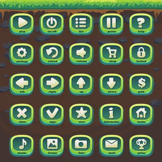 为网络视频游戏设置feed the fox gui match 3的绿色按钮