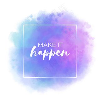 让它发生，水彩画污点积极引用