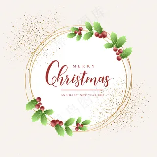 圣诞快乐金框卡