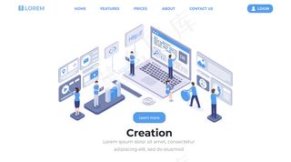 软件创建登录页等轴测模板