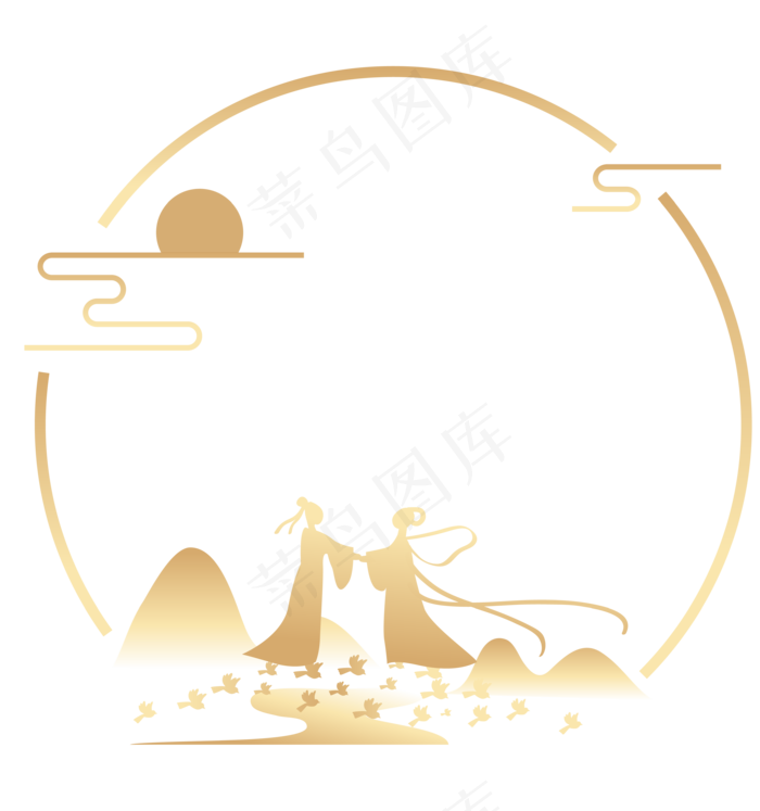 七夕牛郎织女边框